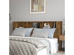Mueble Cabecero Color Roble Ahumado 220x18,5x104,5 Cm