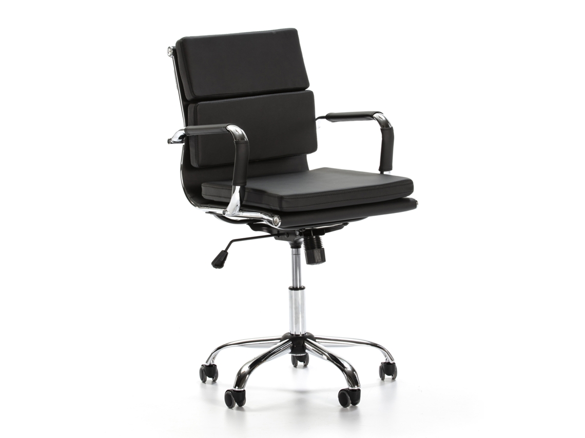 Sillón de Oficina Fenix reclinable Negro Piel sintética Altura Ajustable VS VENTA-STOCK 55 x 63 x 95