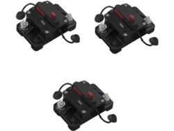 Juego de 3 disyuntores automáticos impermeables para automóviles, camiones, remolques y barcos con fusibles.