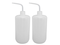 2 Piezas Botella De Lavado 1000ml De Plástico Segura Laboratorio Herramienta De Presión Con Boca Angosta