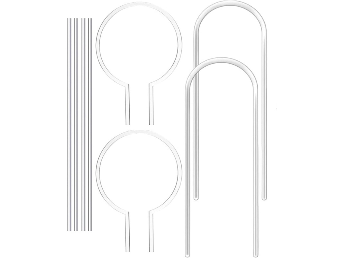 Paquete De 8 Soportes Acrílicos Con Un Moderno Diseño Circular En Forma De U.