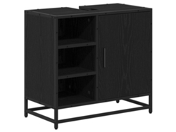 Mueble de baño con puerta, roble negro, 65x33x60 cm, MAISON EXCLUSIVE