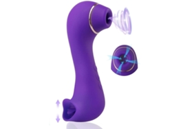 Vibrador de succión de 10 modos con dos cabezales * ZYBLSSBB (morado)