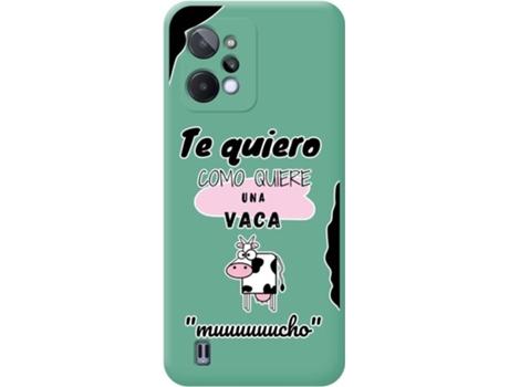 Carcasa para Realme C31 TUMUNDOSMARTPHONE Silicona Líquida Dibujos Verde