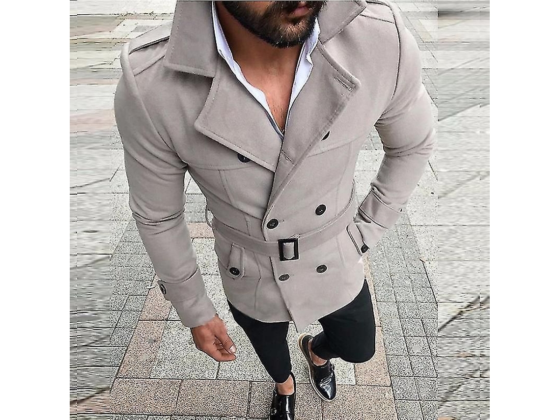 2026-chaqueta De Negocio Para Hombre Abrigo Trench Exterior De Algodón Mezclado