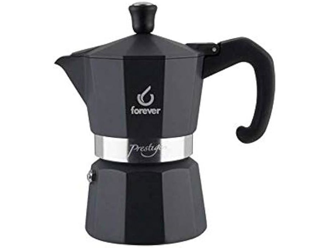 Cafetera 3 Tazas FOREVER Miss Moka Noblesse Cafetera a Presión Programable Apagado Automático