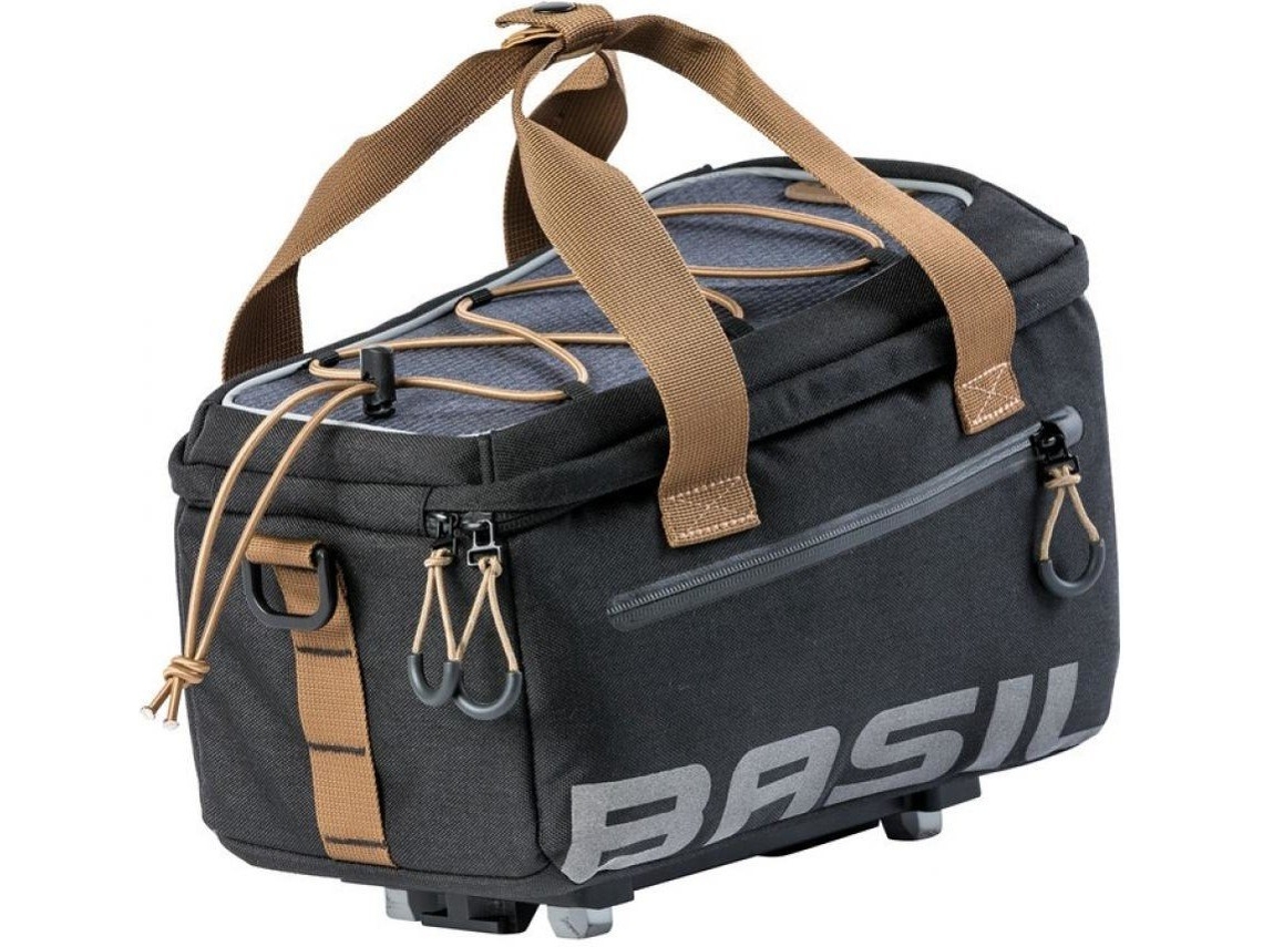 Bolsa BASIL Miles Mik Poliester Beige Reflectantes (Negro)