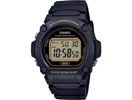 Reloj Digital CASIO Hombre (Acero y Resina - Negro)