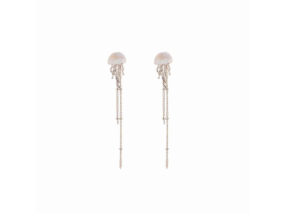 Pendientes largos con borla de medusa, brillantes, exclusivos y elegantes de Rosewell