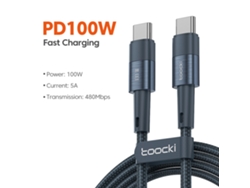 Cable USB Tipo-C a Tipo-C de 60 W/100 W, carga rápida USB-C PD, para MacBook/Samsung/Xiaomi de 12/11 pulgadas, color azul.