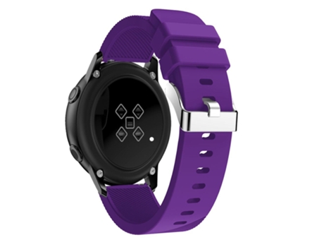 Correa de Silicona 20mm textura de sarga para Samsung Galaxy Watch Active SM-R500 - purpúreo