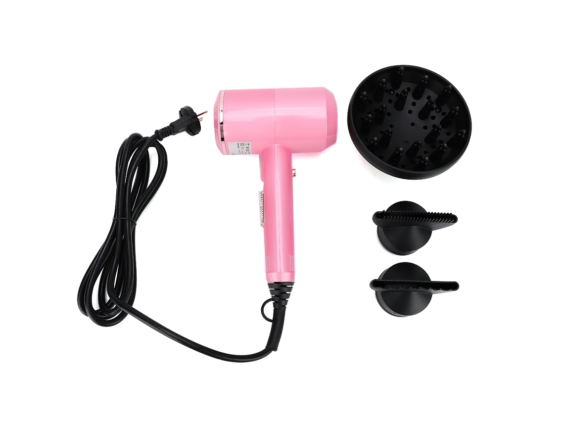 Secador De Pelo Eléctrico Profesional Secador De Aire Caliente Y Frío Herramienta De Peinado Rosa
