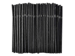 Pajitas plegables de plástico negras de 6 mm x 21 cm (nuevos modelos 2025, 500 unidades) Hz Rosewell