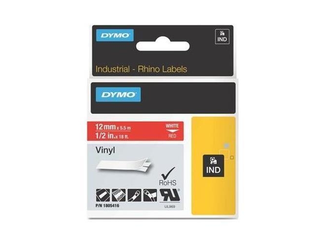 Cinta Etiquetas DYMO ID1-12 Rojo 1805416