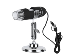 Microscópio Usb Digital 1000x Com 8led, 640x480p, Suporte 360°, Compatível Com Android/windows/mac