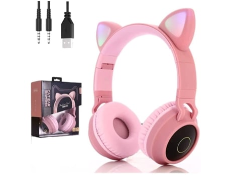 Auriculares Bluetooth True Wireless ENZONS Ranura para tarjeta Sd inalámbrica luminosa para niños Radio Fm plegable para computadora portátil