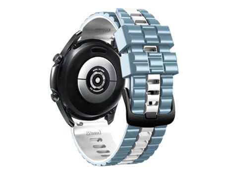 Correa de Silicona bicolor 22mm grano ondulado para Huawei Watch Buds/GT3 SE/GT3 Pro 46mm - azul/blanco