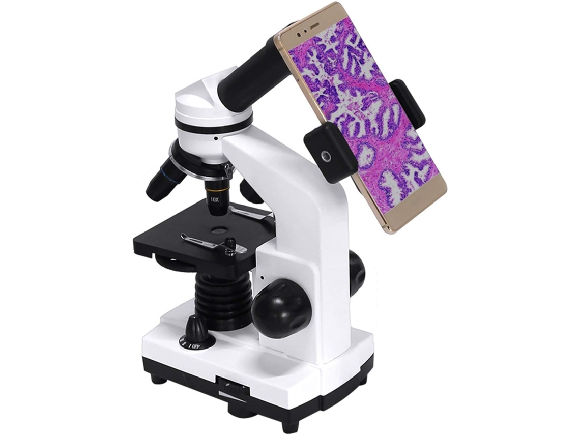 Microscopio Biológico Compuesto 40x-1600x Con Led Y Adaptador Para Smartphone