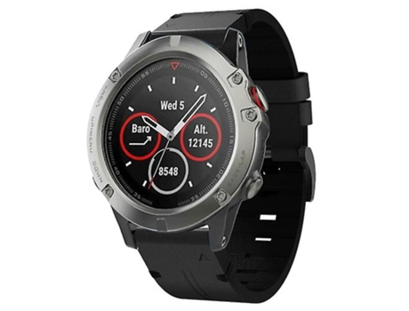 Correa De Reloj Inteligente Para Garmin Quatix 5, Correa De Reloj Negra Con Hebilla De Acero Y Cuero De 22Mm VENISYMLIS
