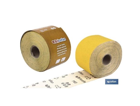 Rollo lija de papel 100 x 25 m. g.100