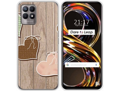 Carcasa Realme 8i TUMUNDOSMARTPHONE Corazones Madera Multicolor