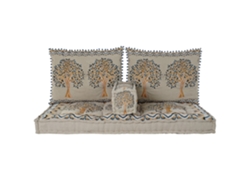 Set 4 Sillon Algodon Arbol Desgastado 145x76x1cm