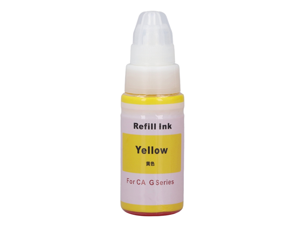 Tinta De Recarga Para Impresoras G1800, G2800, G1810, G2810, G3800, G3810, Amarilla, Secado Rápido, 70 Ml.