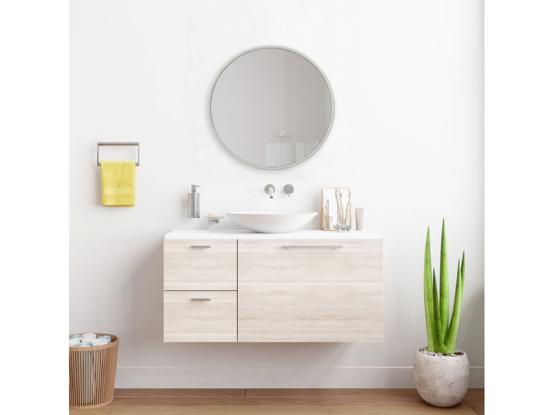 Espejo de Pared [EN.CASA] (Alumínio - 60 cm - Blanco)