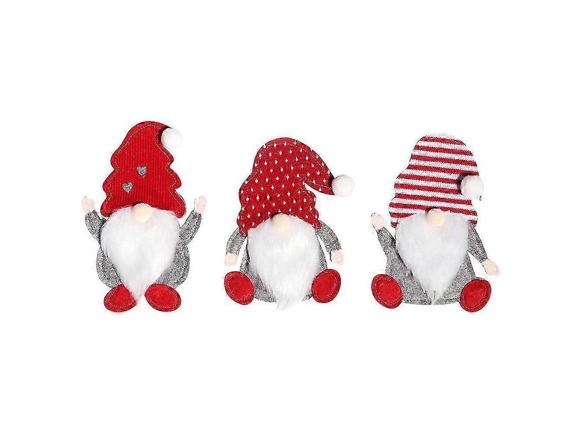 Juego de 3 bolsas para cubiertos, cortadores y tenedores con temática de gnomos para Navidad - Nostalgia88