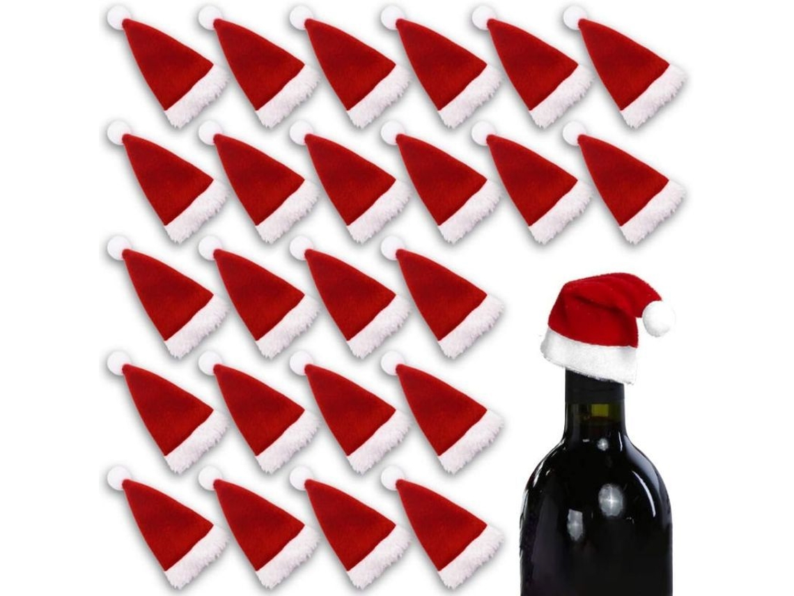24 Mini Fundas Navideñas Para Utensilios Y Botellas - Tema Navideño