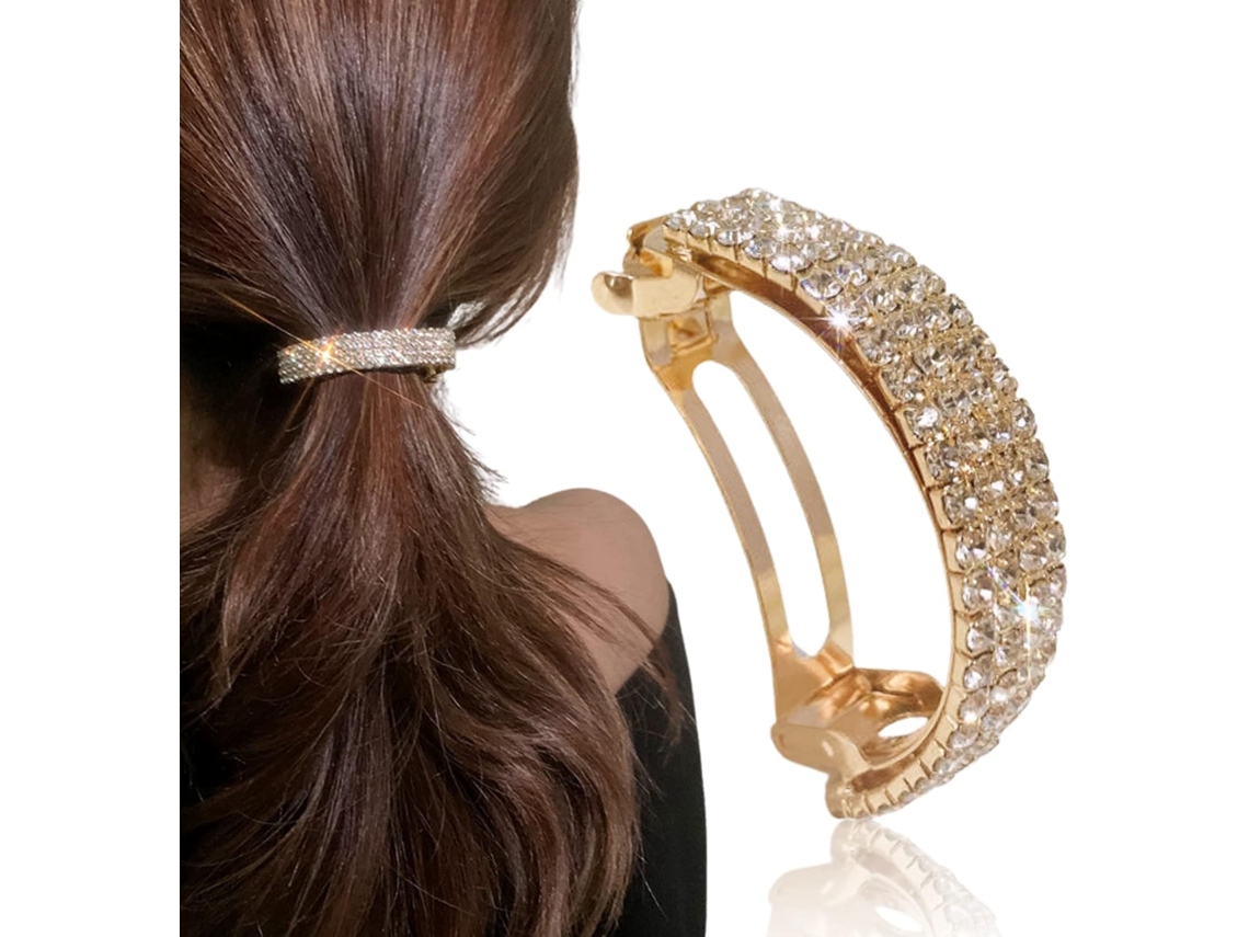 2 pinzas para el cabello, accesorios dorados brillantes, decoración para mujeres y niñas, bodas, graduaciones