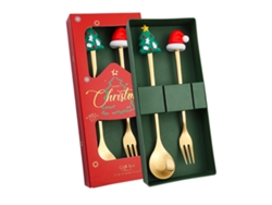 Juego de 2 cubiertos de acero inoxidable (regalo)