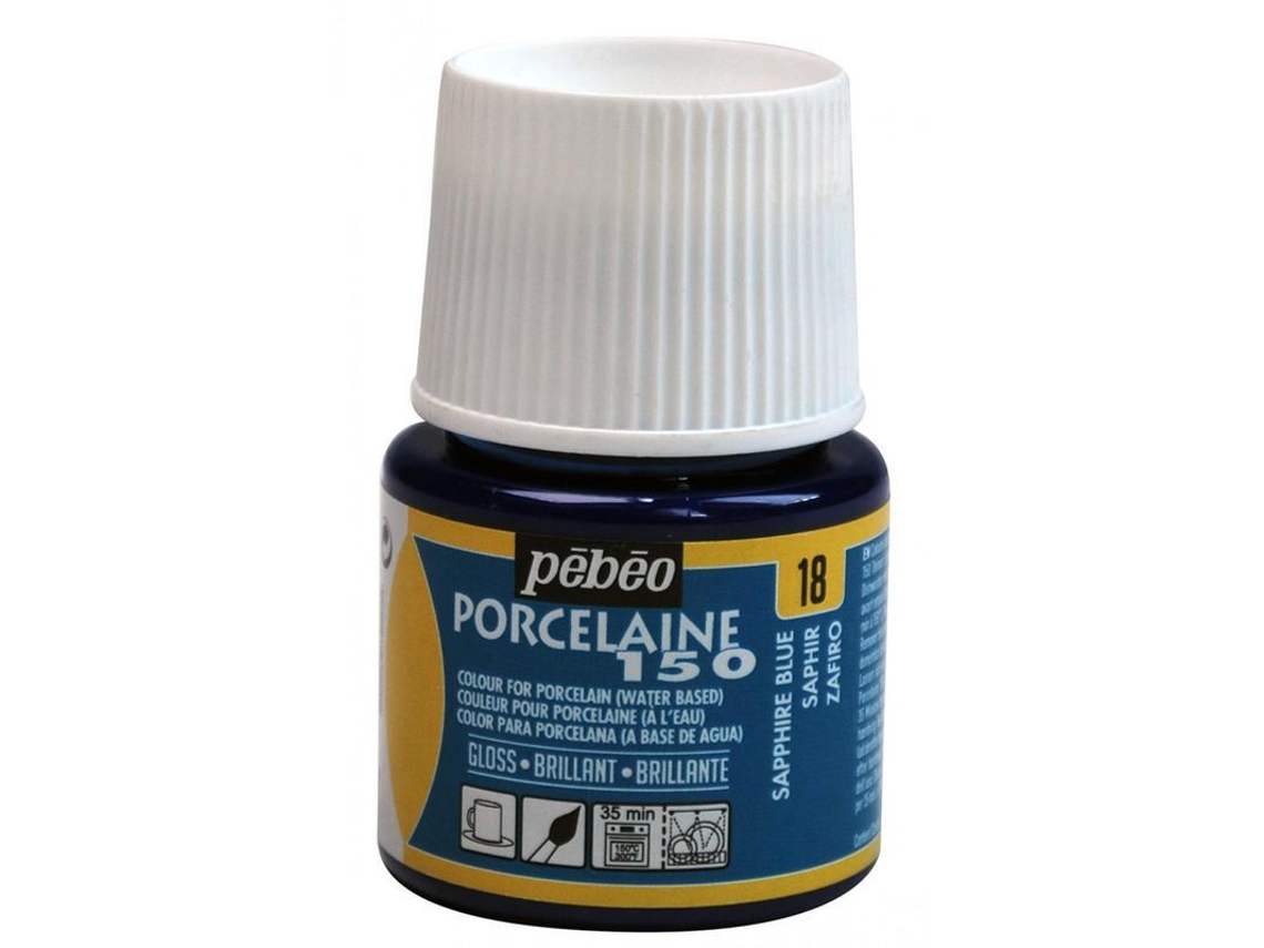 Pintura Porcelana Brillante al Agua Sapphire Blue PÉBÉO (45 ml)