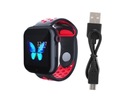 Reloj Inteligente (podómetro Deportivo, Monitor De Ritmo Cardíaco) Reloj Inteligente Z6s Con Tarjeta Sim Reloj Bluetooth Podómetro Deportivo Ritmo Cardíaco Negro Rojo