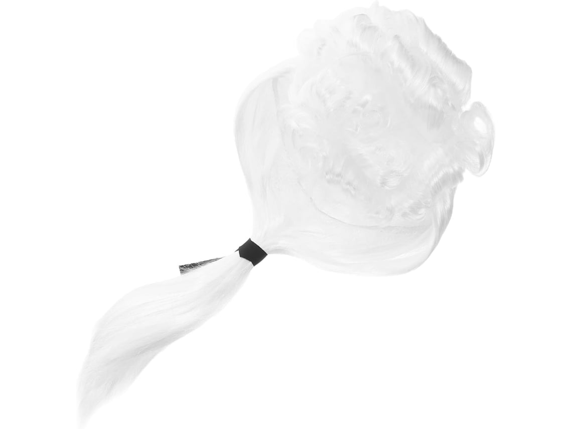 Ciieeo Peluca De Fibra Rizada Blanca Para Abogado, Cómoda Y Con Fijación Ajustable Para Hombres, Para