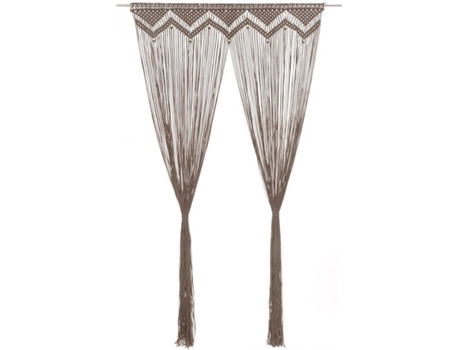 vidaXL Cortina de macramé algodón gris taupé 140x240 cm