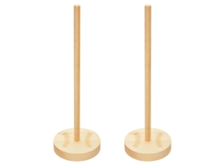 JILLIOPER Porta Anillos de Madera para Baseball, 2 Piezas, Soporte para Anillo de Softbol de 10 Pulgadas, Estante de Almacenamiento para Anillos, Regalo de Navi