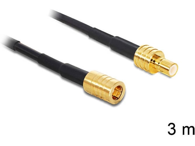 Cable de Antena DELOCK (Coaxial - 3 m - Negro)
