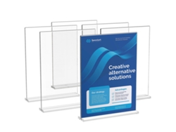 Soporte para carteles de acrílico VEVOR, paquete de 6 soportes para carteles de exhibición de doble cara de 8,5 x 11 pulgadas