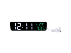 2026-reloj Despertador Led Con Música Pantalla Grande 5 Brillos Ajustables Temperatura Fecha 12/24h