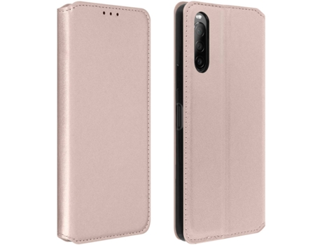 Funda Sony Xperia 10 2 AVIZAR Libro Billetera Rosa Dorado