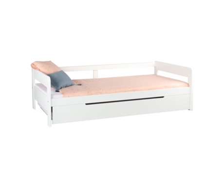 Cama nido con arrastre MDF blanco 90x200 cm MUEMUE