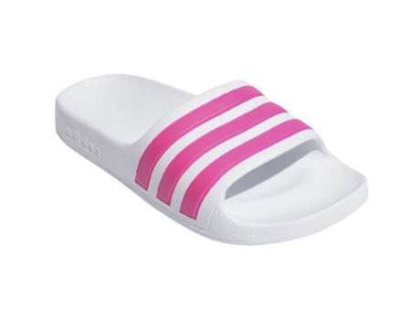 Chanclas Adilette ADIDAS Mujer (Blanco, Rosa - Material Sintético -38)