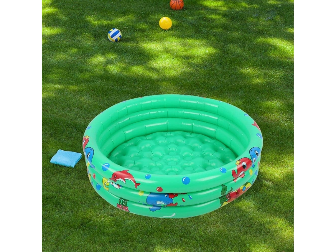 Piscina hinchable redonda para bebés y niños pequeños, verde SFUSHOS