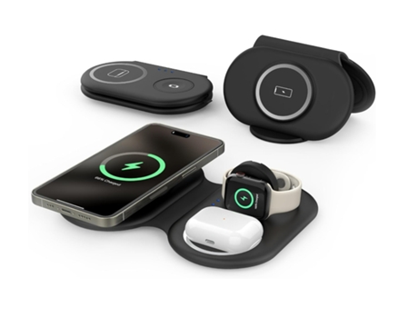 Cargador Inalámbrico Plegable Viaje Series CHRONUS Negro
