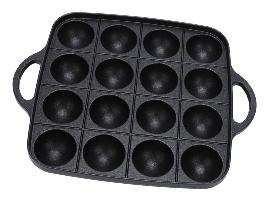 Sartén para parrilla Takoyaki con 16 orificios para hornear slowmoose