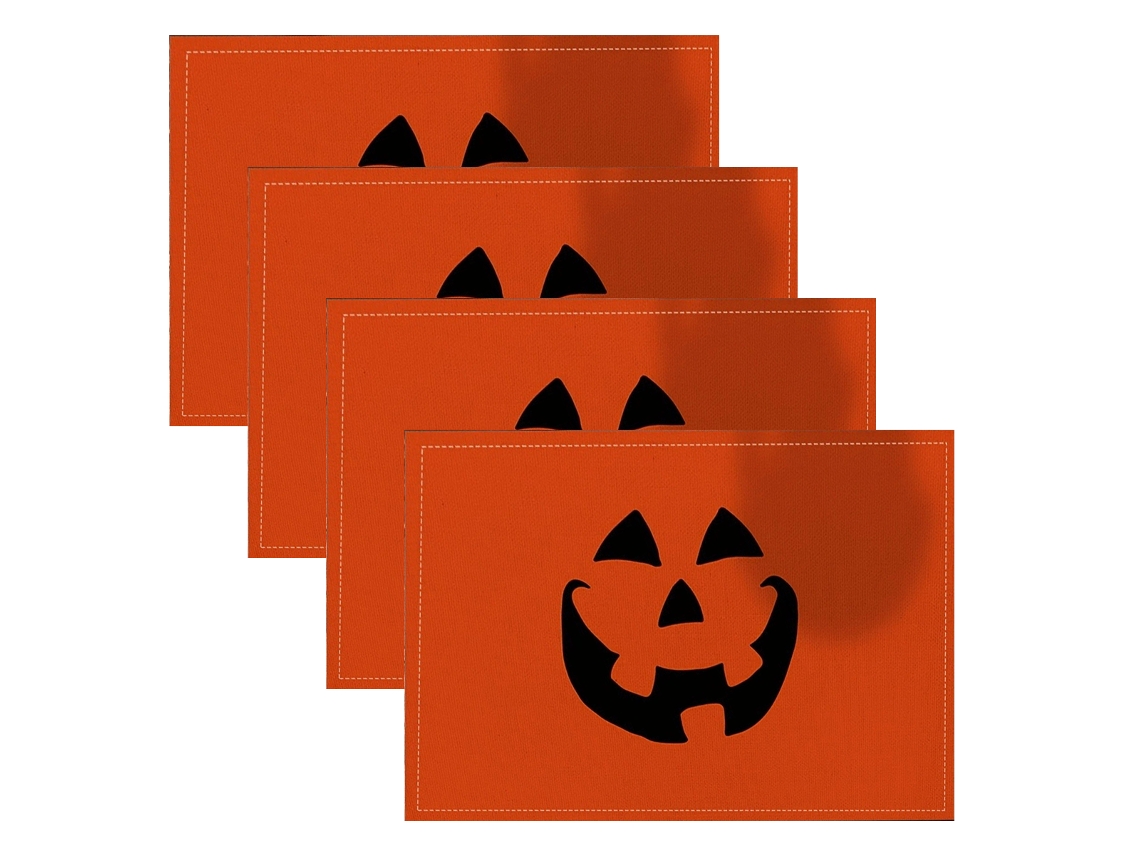 Sousplats de Halloween con calabazas y murciélagos - Juego de 4 KOFIHETY