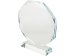 Trofeo de cristal octogonal