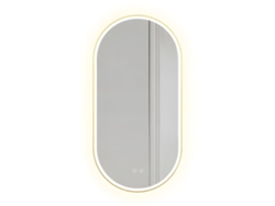Espejo Rea Led Ovl Brush Gold 50x100cm