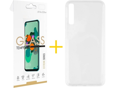 Kit Funda + Protector de Pantalla Samsung Galaxy A30s SKYHE Silicona Líquida (Transparente)
